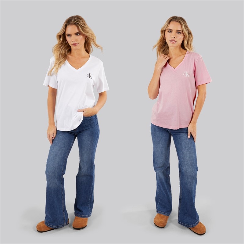 Calvin Klein Womens Logo Two Pack T-Shirts Fairy Tale - Image 5