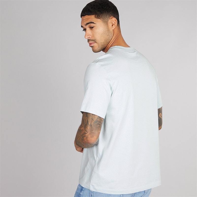 Calvin Klein Mens Chain Stitch T-Shirt Glacier Lake - Image 2