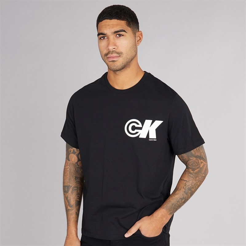 Calvin Klein Mens Logo Graphic T-Shirt Black - Image 2