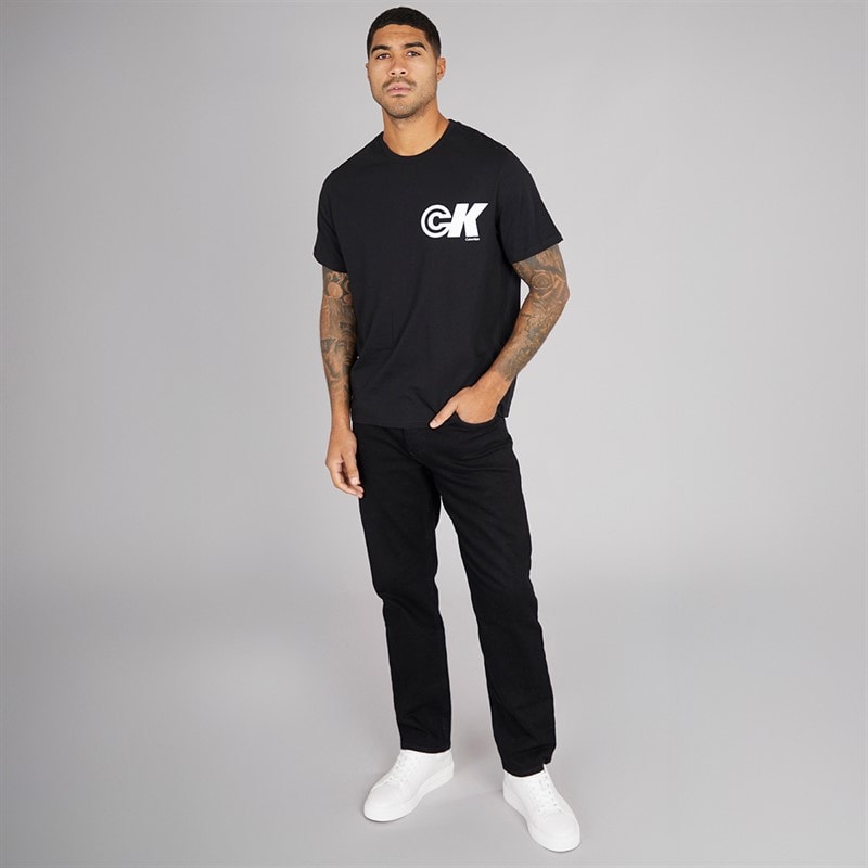 Calvin Klein Mens Logo Graphic T-Shirt Black - Image 4