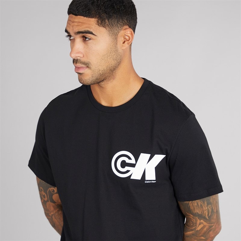 Calvin Klein Mens Logo Graphic T-Shirt Black - Image 5