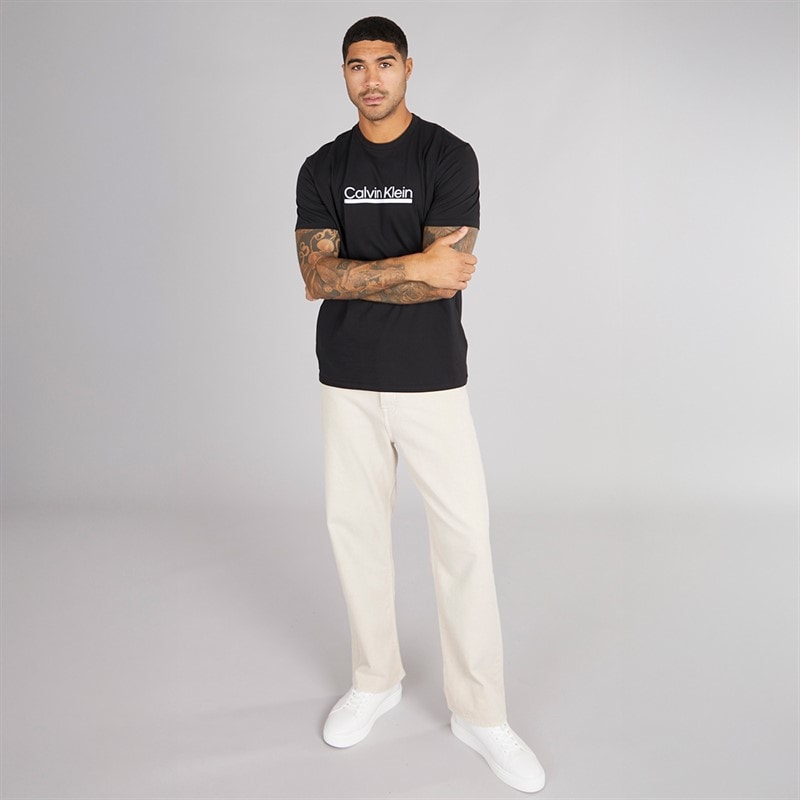 Calvin Klein Mens Tape Graphic T-Shirt Black - Image 3