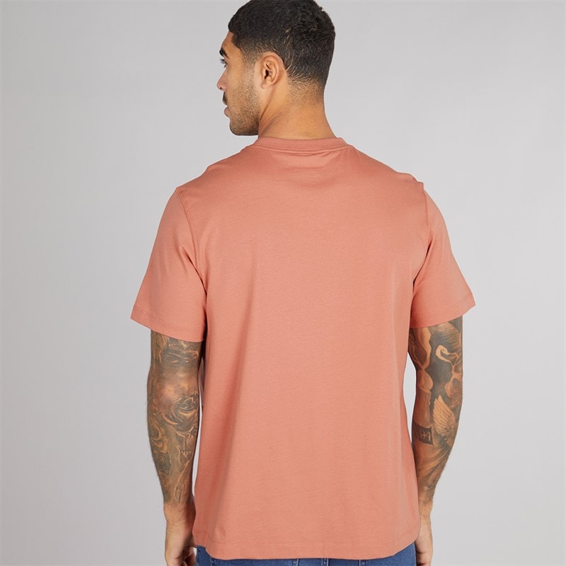 Calvin Klein Mens Chain Stitch T-Shirt Sunset Rose - Image 2