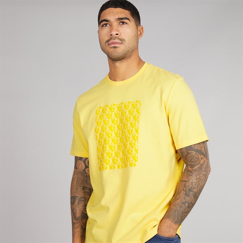 Calvin Klein Mens Short Sleeve Puff Graphic T-Shirt Sunshine - Image 1