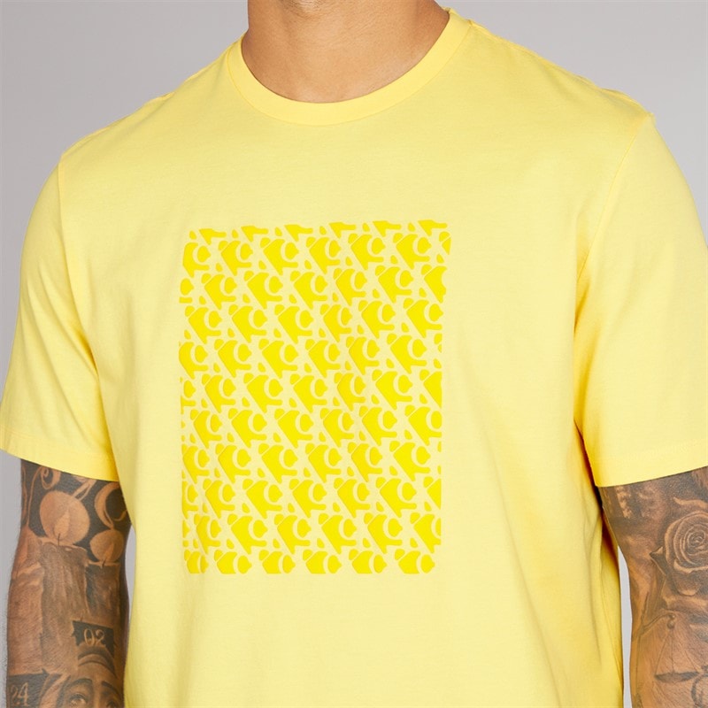 Calvin Klein Mens Short Sleeve Puff Graphic T-Shirt Sunshine - Image 3