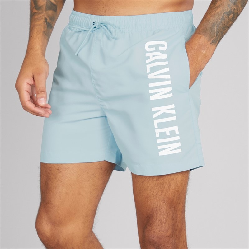 Calvin Klein Mens Drawstring Swim Shorts Skim Blue