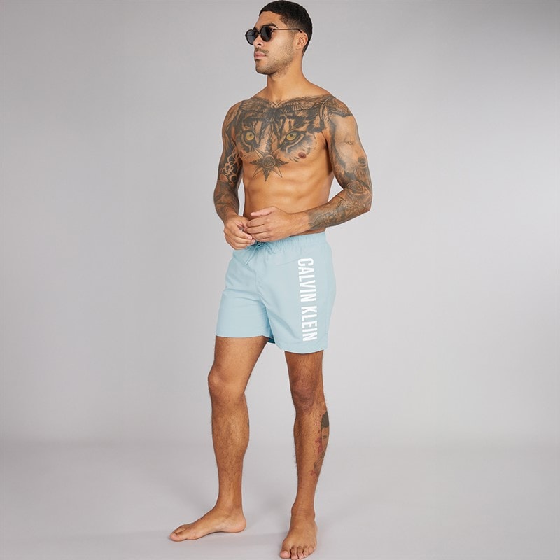 Calvin Klein Mens Drawstring Swim Shorts Skim Blue - Image 4