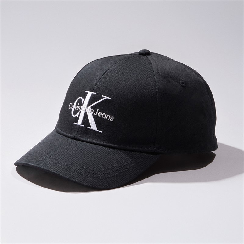 Calvin Klein Mens Monogram Cap Black - Image 1