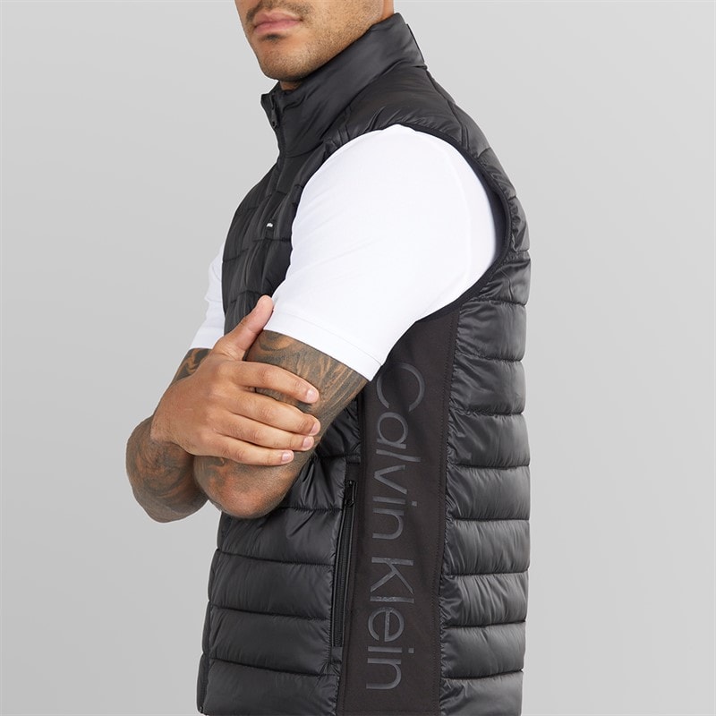 Calvin Klein Mens Side Logo Gilet Ck Black - Image 3
