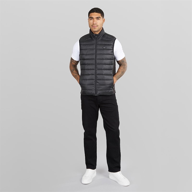 Calvin Klein Mens Side Logo Gilet Ck Black - Image 4