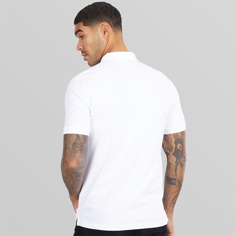 Calvin Klein Mens Stretch Pique Slim Polo Shirt Bright White - Image 2