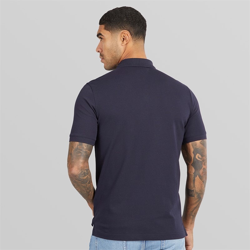 Calvin Klein Mens Stretch Pique Slim Polo Shirt Night Sky - Image 2
