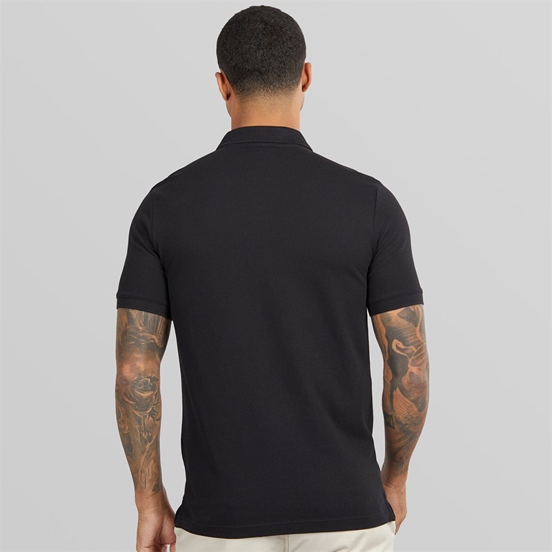 Calvin Klein Mens Stretch Pique Slim Polo Shirt CK Black - Image 2