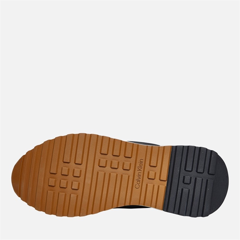 Calvin Klein Mens Colour Block Lace Up Trainers Stony Beige/White/Dried Oregano - Image 2