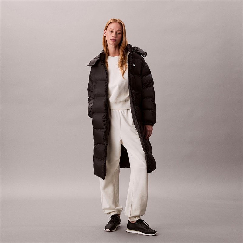 Calvin Klein Womens Essential Midweight Long Puffer Coat Black - Image 2