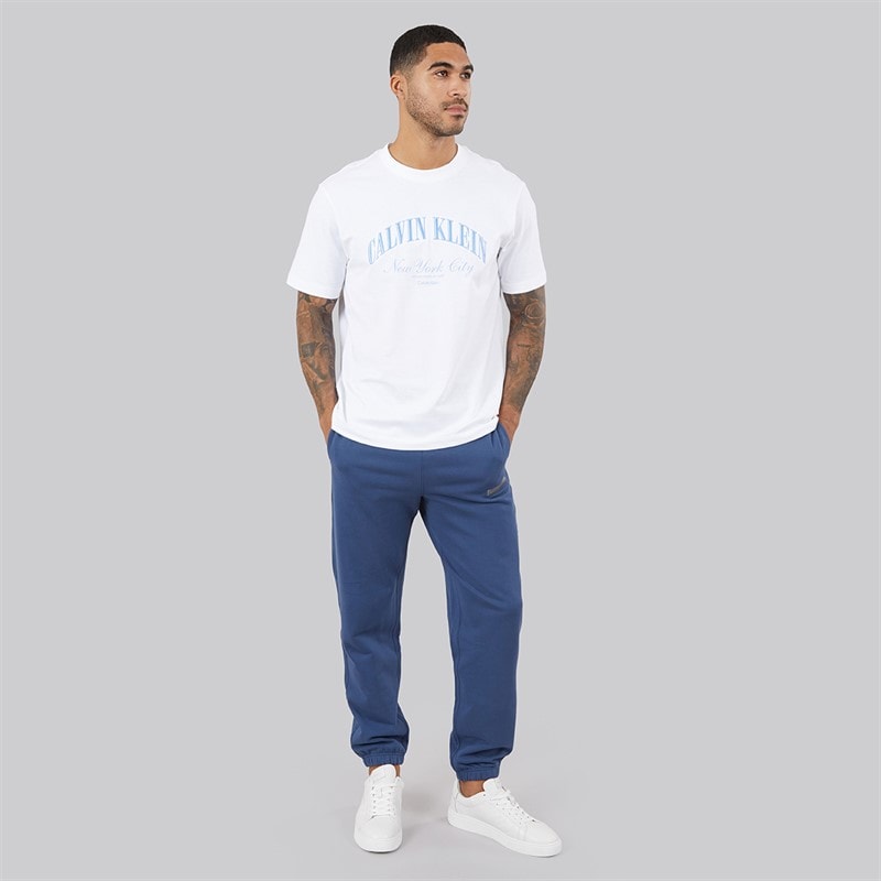 Calvin Klein Mens Terry Graphic Joggers Dark Denim - Image 4