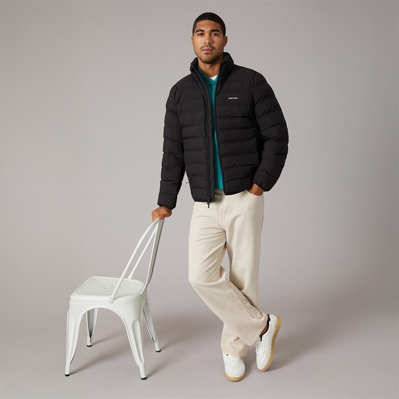 Calvin Klein Mens Classic Lightweight Puffer Coat Black - Image 4