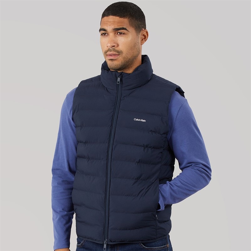 Calvin Klein Mens Classic Lightweight Puffer Gilet Dark Sapphire - Image 3
