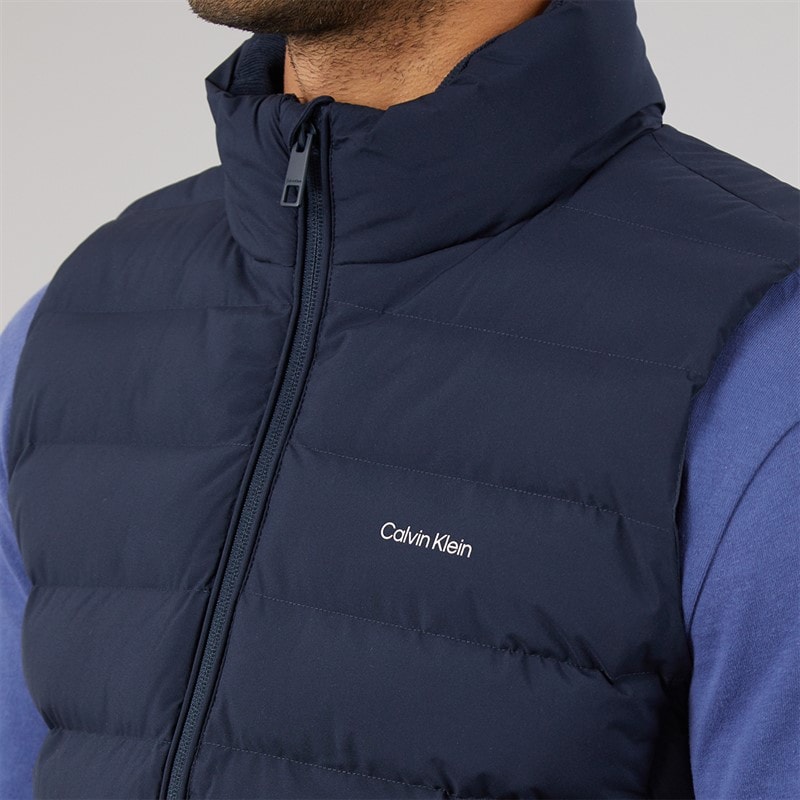 Calvin Klein Mens Classic Lightweight Puffer Gilet Dark Sapphire - Image 5