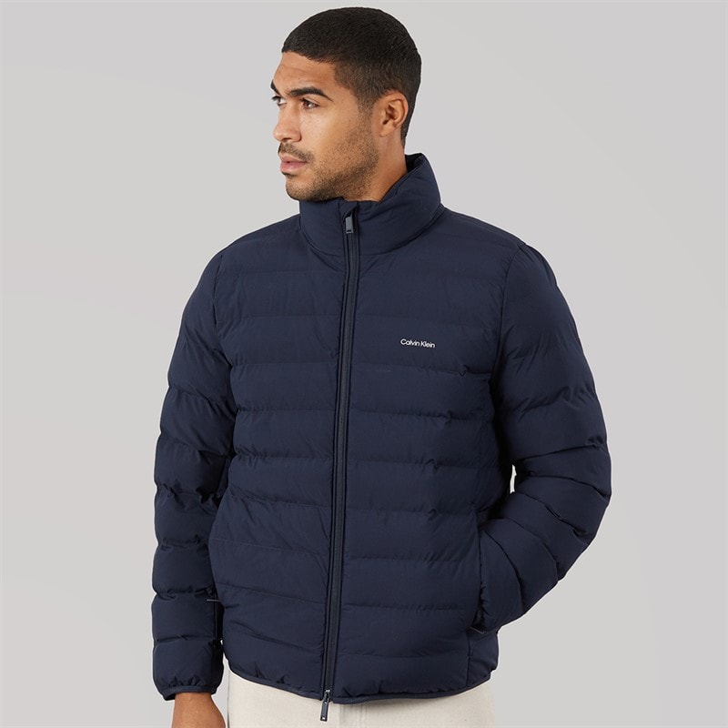 Calvin Klein Mens Classic Lightweight Puffer Coat Dark Sapphire - Image 3