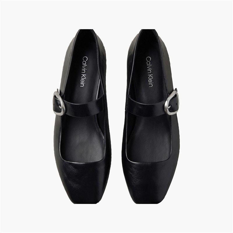 Calvin Klein Womens Squared Ballerina Mary Jane Shoes Triple Black - Image 4