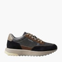 Calvin Klein Mens City Runner Lace Up Trainers Black/Iron Gate/Mid Brown