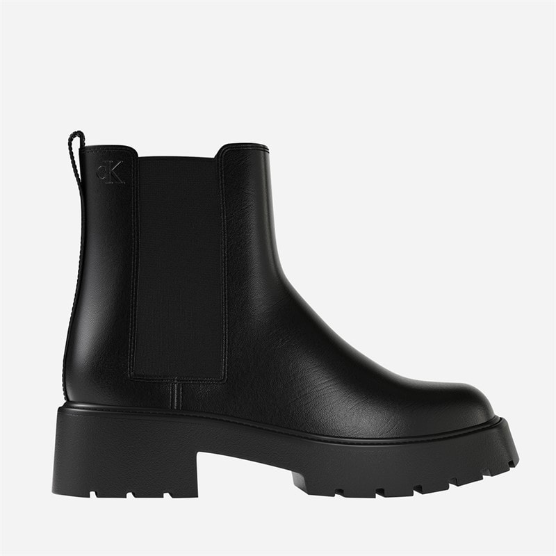 Calvin Klein Womens Chunky Chelsea Boots Triple Black