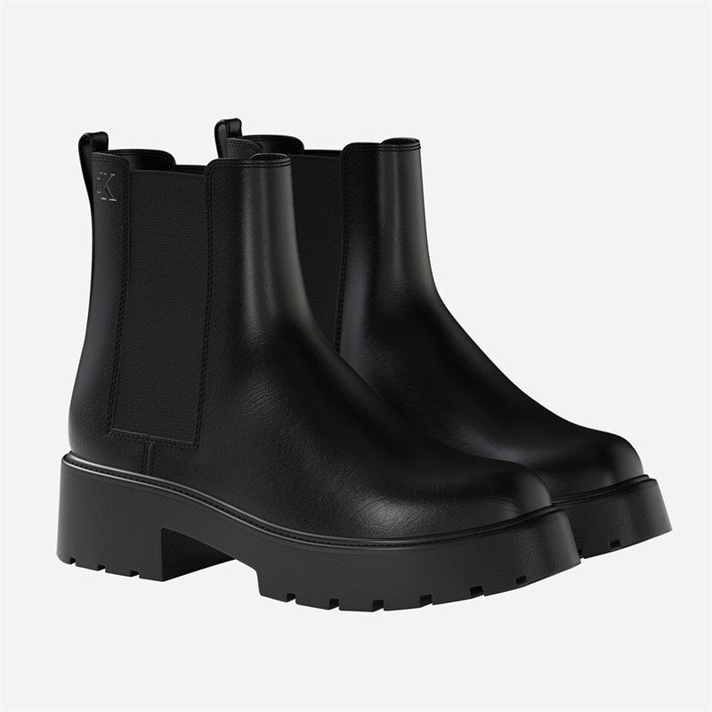 Calvin Klein Womens Chunky Chelsea Boots Triple Black - Image 2