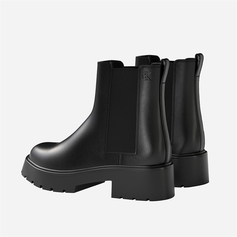Calvin Klein Womens Chunky Chelsea Boots Triple Black - Image 3