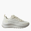 Calvin Klein Womens Chunky Runner Lace Up Trainers Bright White/Marshmallow