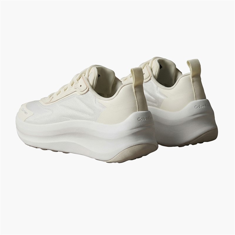 Calvin Klein Womens Chunky Runner Lace Up Trainers Bright White/Marshmallow - Image 3