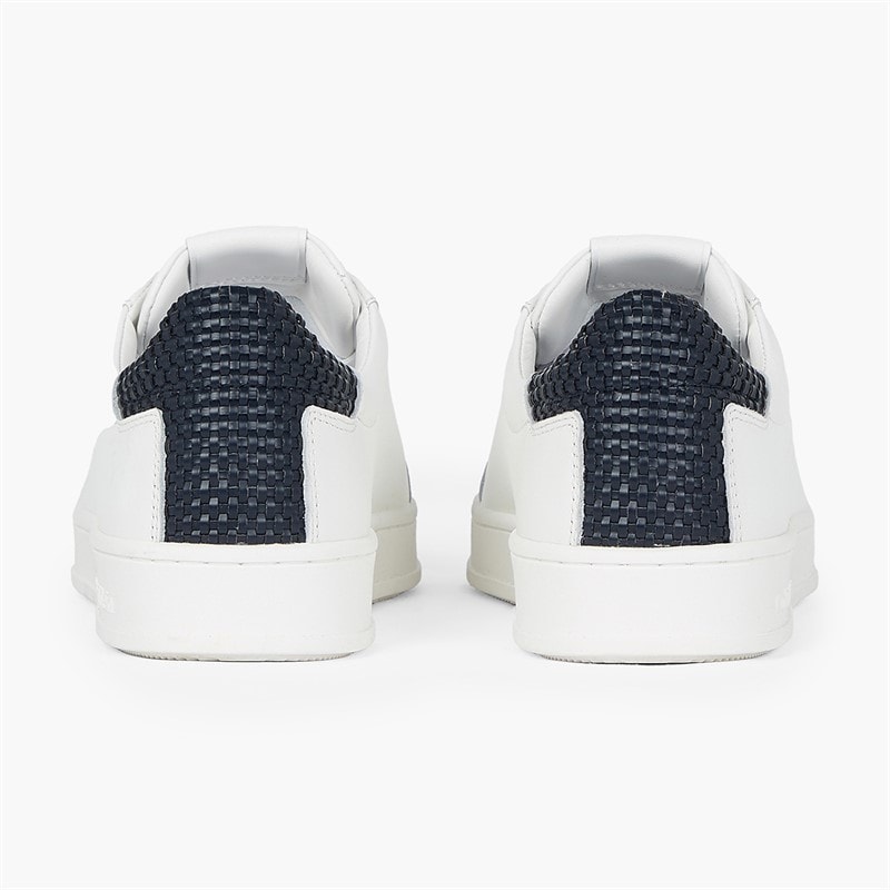 Calvin Klein Mens Low Top Lace Up Trainers White/Calvin Navy - Image 3