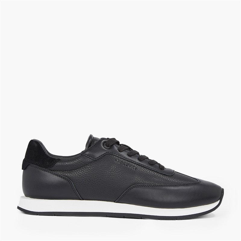 Calvin Klein Mens Retro Runner Trainers Ck Black