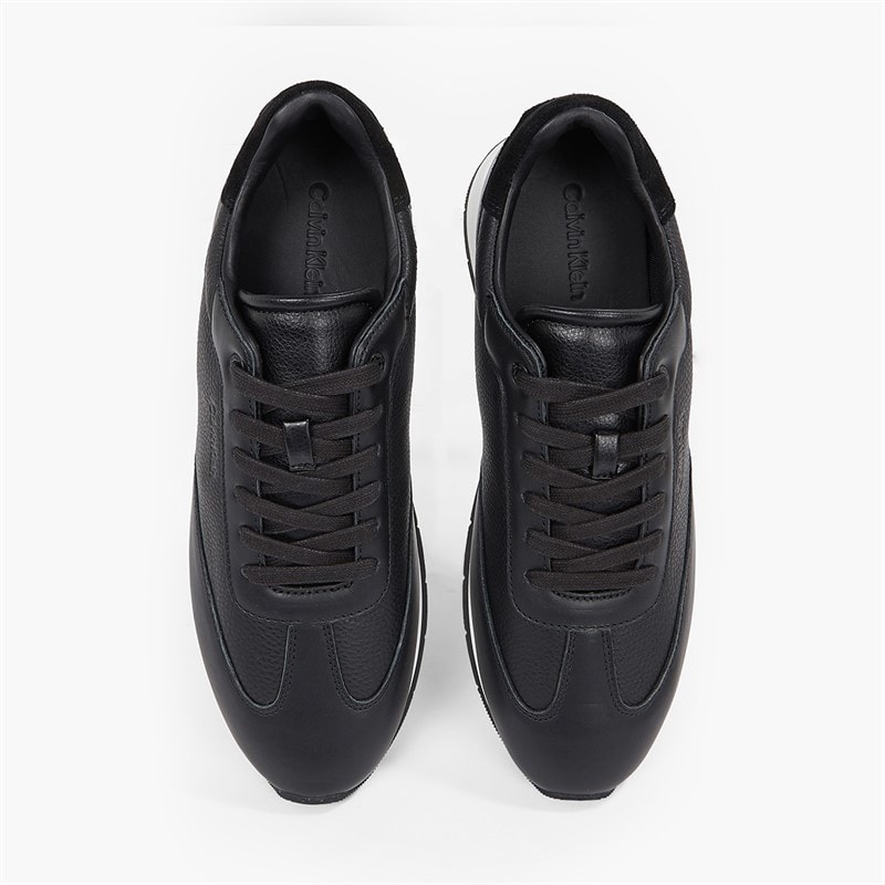 Calvin Klein Mens Retro Runner Trainers Ck Black - Image 4