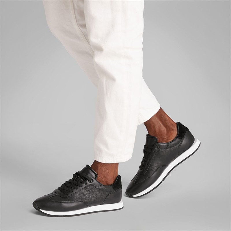 Calvin Klein Mens Retro Runner Trainers Ck Black - Image 5