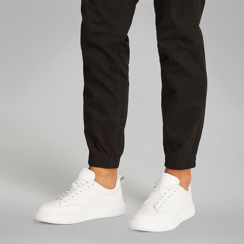 Calvin Klein Mens Low Top Lace Up Trainers Triple White - Image 5