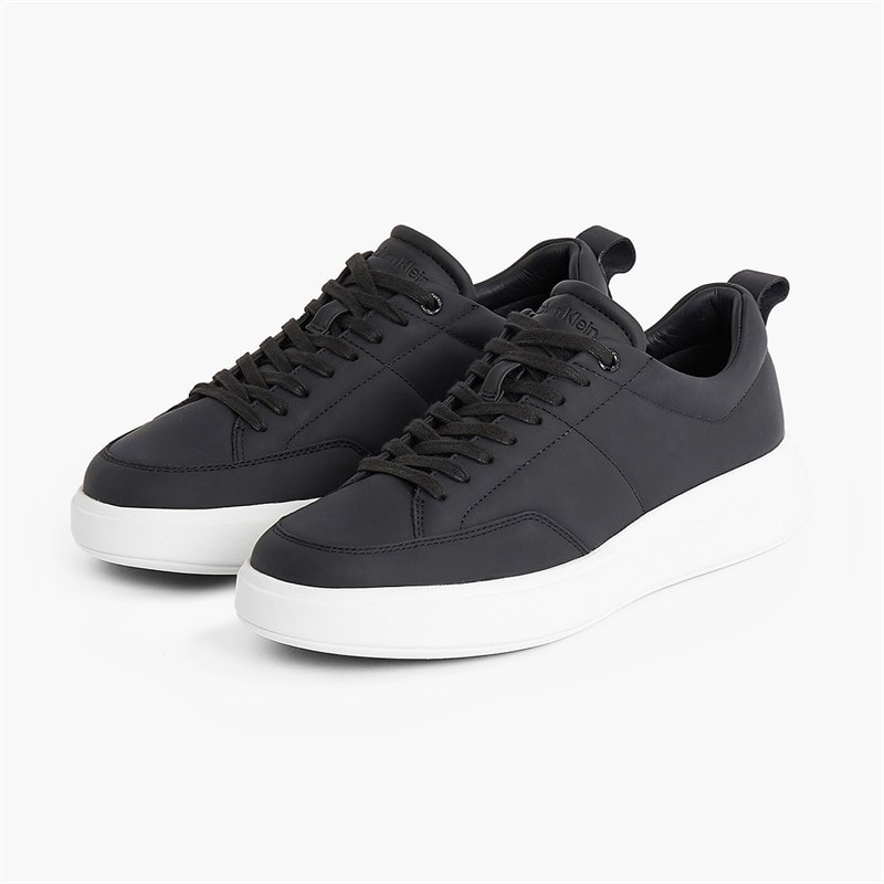 Calvin Klein Mens Low Top Lace Up Trainers Ck Black - Image 2