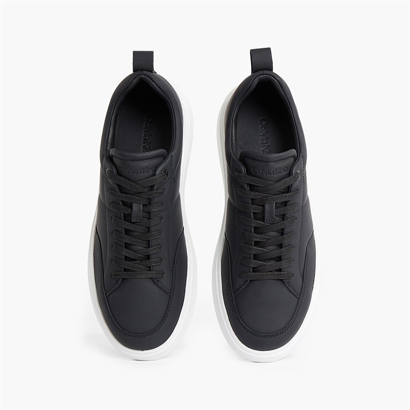 Calvin Klein Mens Low Top Lace Up Trainers Ck Black - Image 4