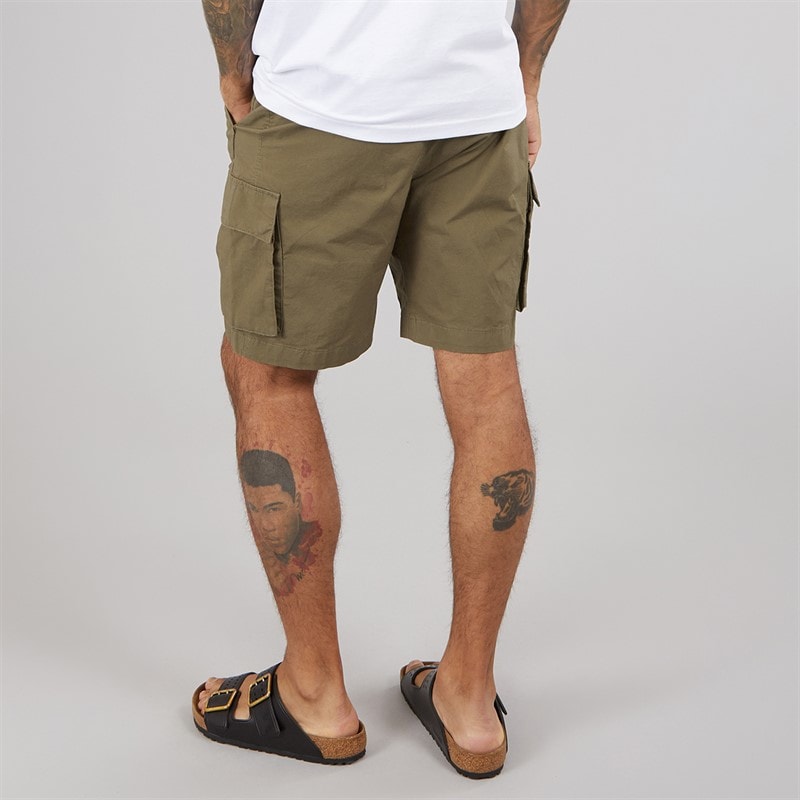 Calvin Klein Mens Washed Cargo Shorts Stone Gray - Image 2