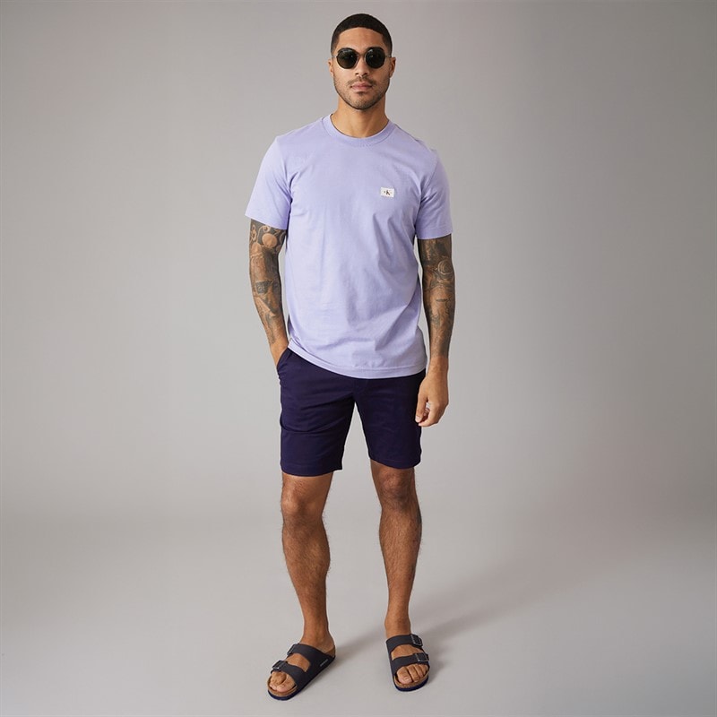 Calvin Klein Mens Woven Label Regular T-Shirt Aleutian - Image 4