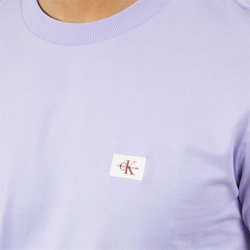 Calvin Klein Mens Woven Label Regular T-Shirt Aleutian - Image 5