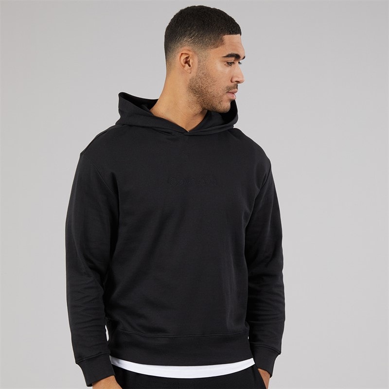 Calvin Klein Mens Long Sleeve Lounge Hoodie Black