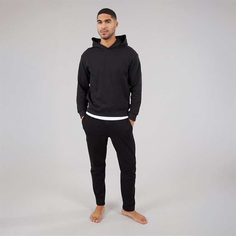 Calvin Klein Mens Long Sleeve Lounge Hoodie Black - Image 4
