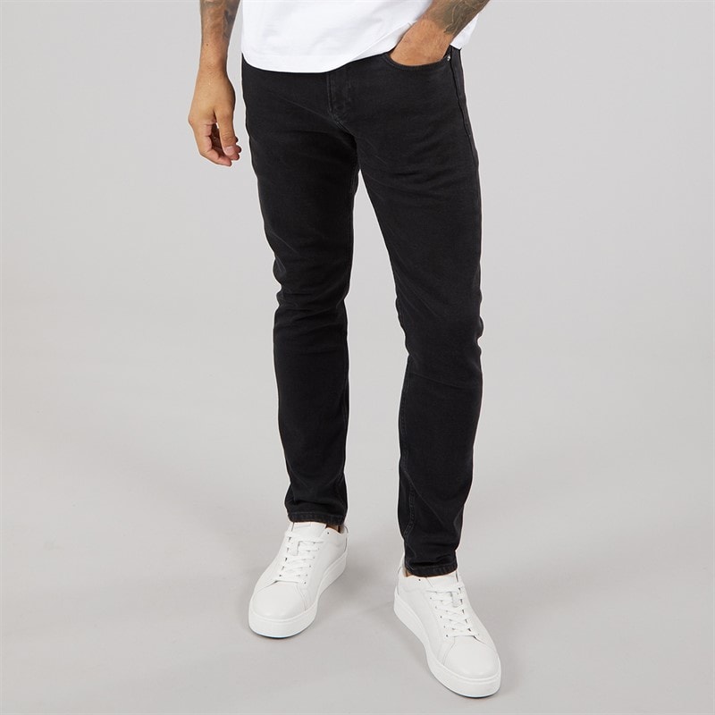 Calvin Klein Mens Slim Taper Jeans Denim Black