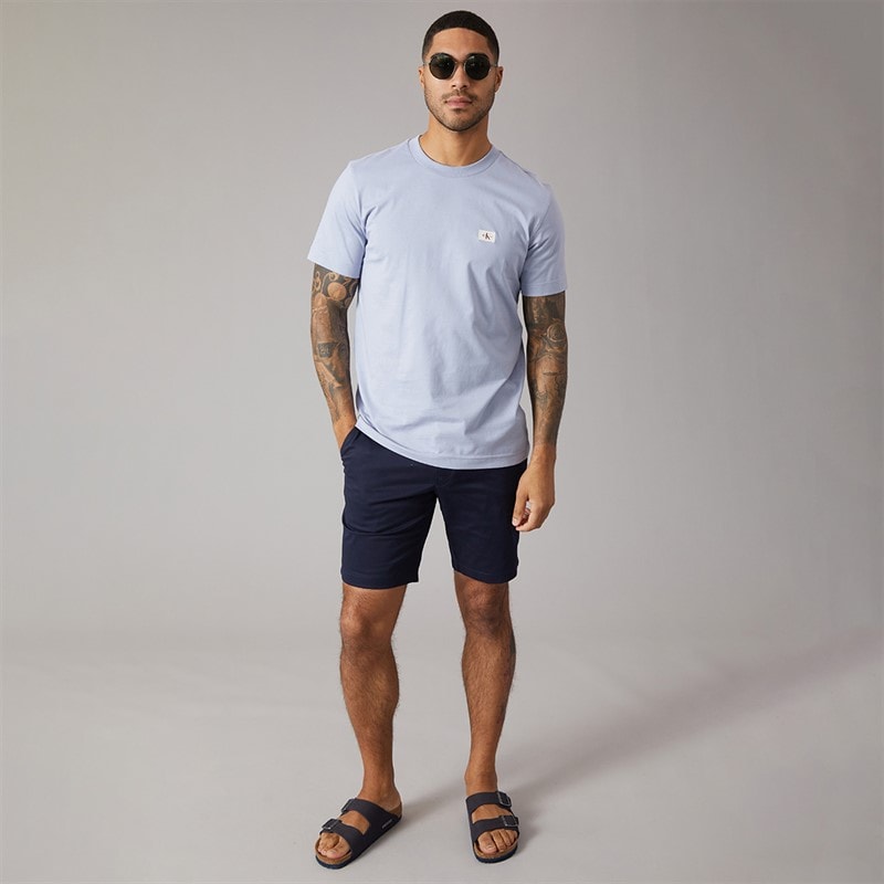 Calvin Klein Mens Sateen Stretch Slim Shorts Dark Sapphire - Image 3