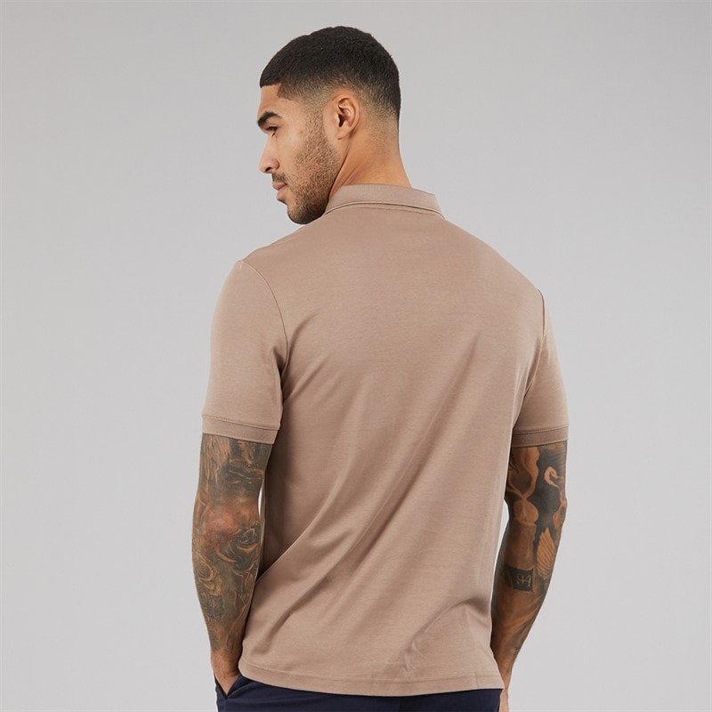Calvin Klein Mens Liquid Touch Welt Polo Shirt Fossil - Image 2