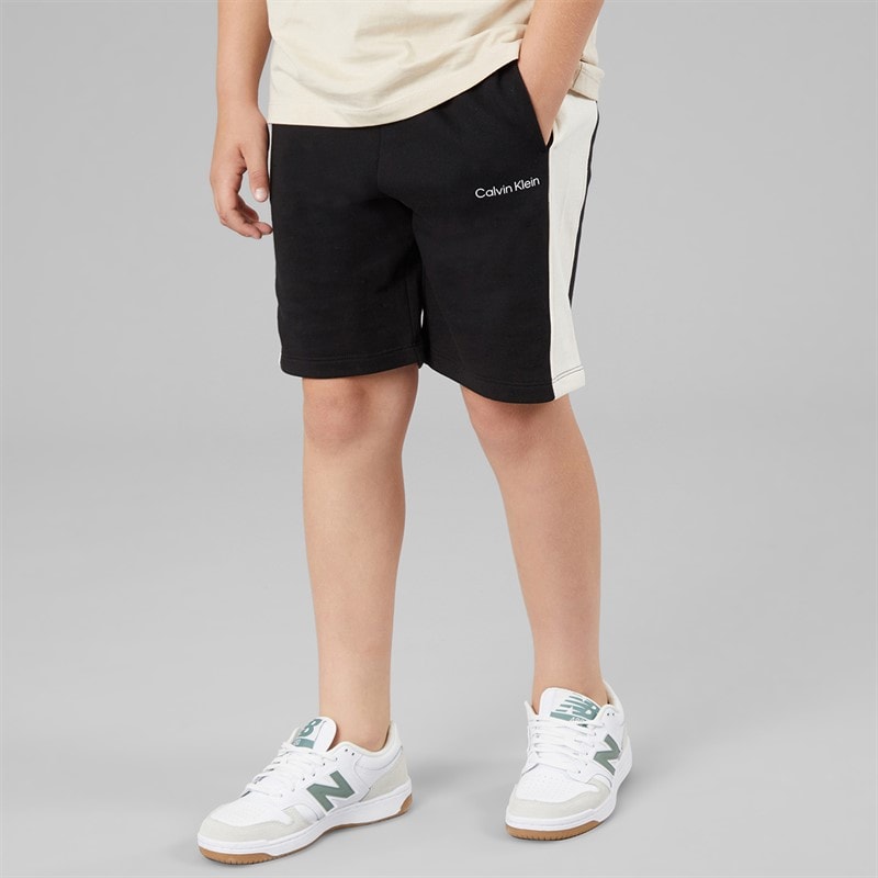 Calvin Klein Boys Colour Block Relaxed Shorts Ck Black