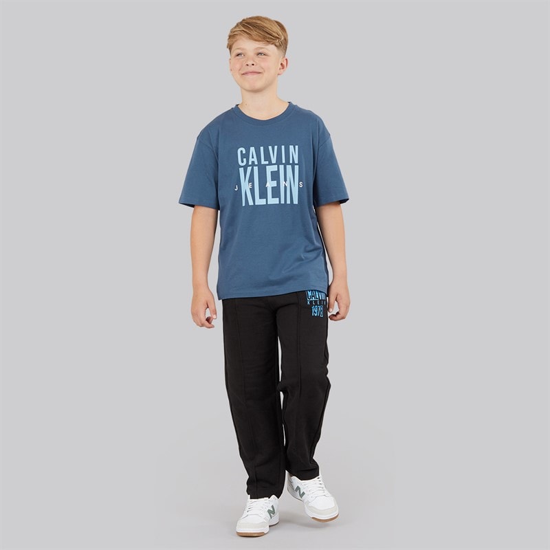 Calvin Klein Boys Bold CKJ Graphic T-Shirt Oceana - Image 4