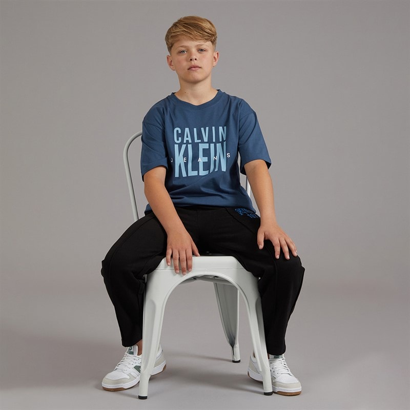 Calvin Klein Boys Bold CKJ Graphic T-Shirt Oceana - Image 5