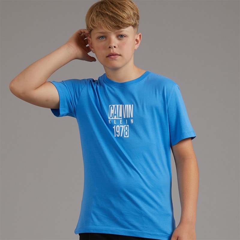Calvin Klein Boys Good Level T-Shirt Mesmerizing Blue - Image 1